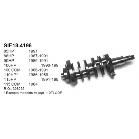 396255, 0396255 - Krukas (85 t/m 115 pk) Johnson Evinrude buitenboordmotor