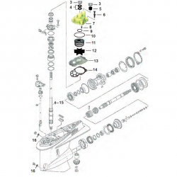 Staartstuk Onderdelen - Yamaha F225 - F250 & F300 (V6)